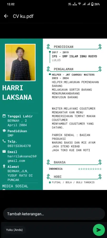 Info lowongan kerja