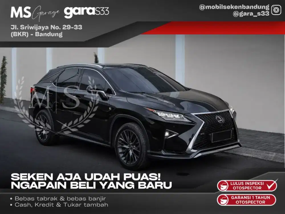 Lexus RX200t (D) 2017/2018 Fsport Sunroof Panoramic