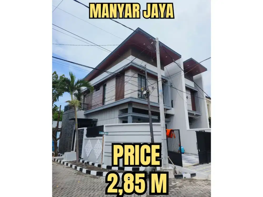 ‼️BARU GRESS‼️RUMAH HOOK MANYAR JAYA KLAMPIS SEMOLOWARU NGINDEN DEKAT MERR, KAMPUS, Dsb