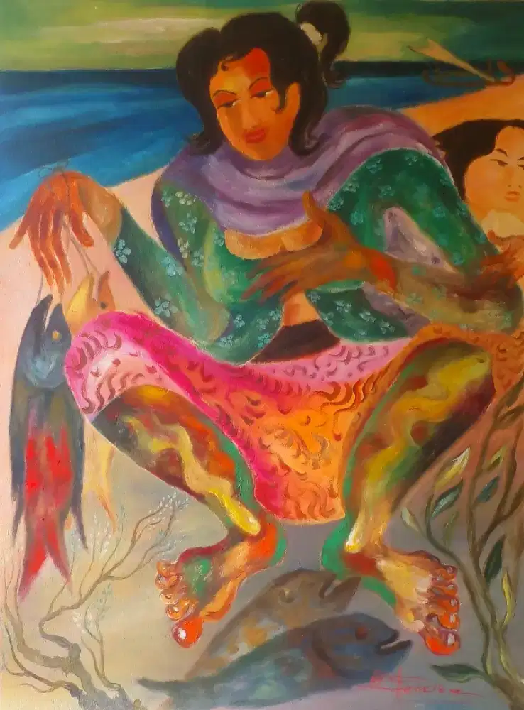 Jual lukisan hendra gunawan