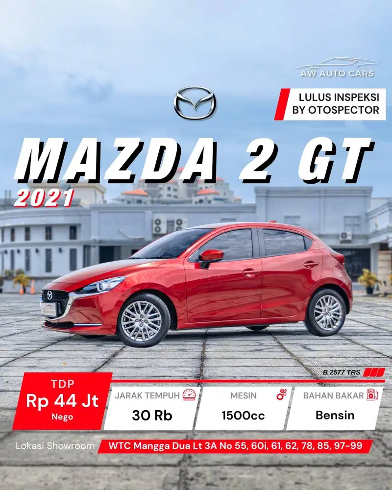 [KM 30RB] Mazda 2 GT 2021 Low KM mdl 2022