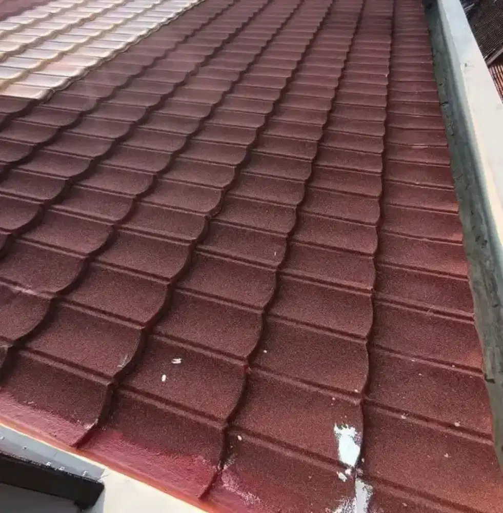 Pasang canopy alderon single dan atap bocor