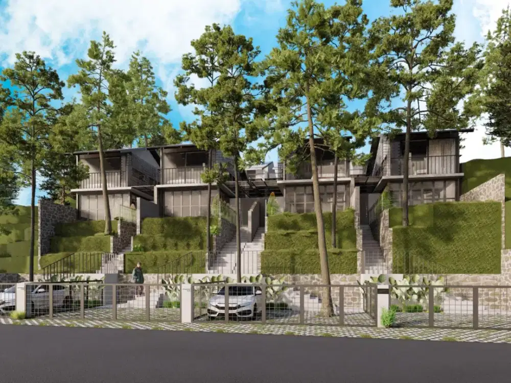 Rumah Rasa Bungalow Di kelilingi pepohonan pinus di jalan rancakendal cigadung dago tubagus ismail