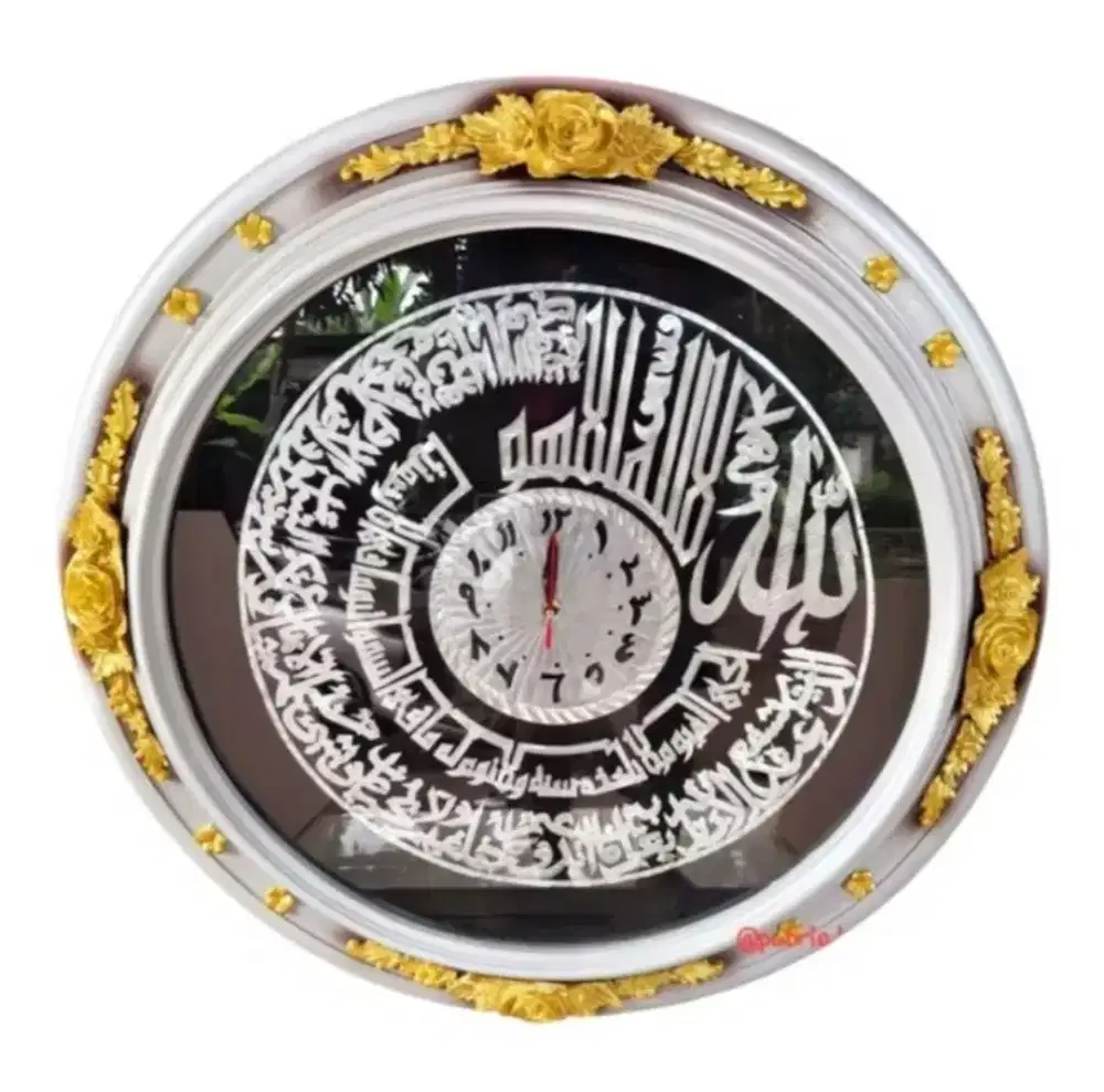 Kaligrafi Jam Kayu Jati (Ongkir Gratis COD)