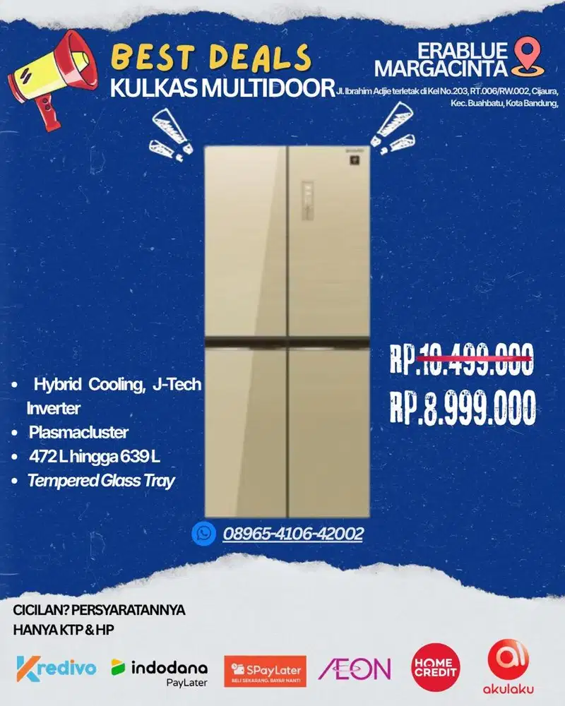 KULKAS 4 PINTU (MULTIDOOR) SHARP