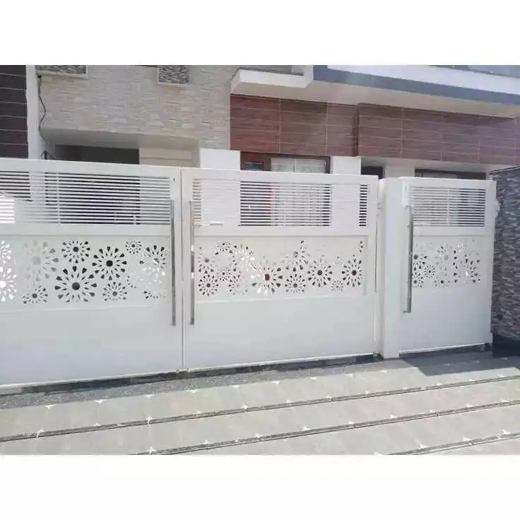 pagar rumah plat cutting bukaan geser bahan plat eser