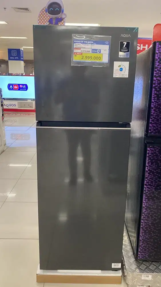 Aqua refrigrator dor 2 dor 225 L black