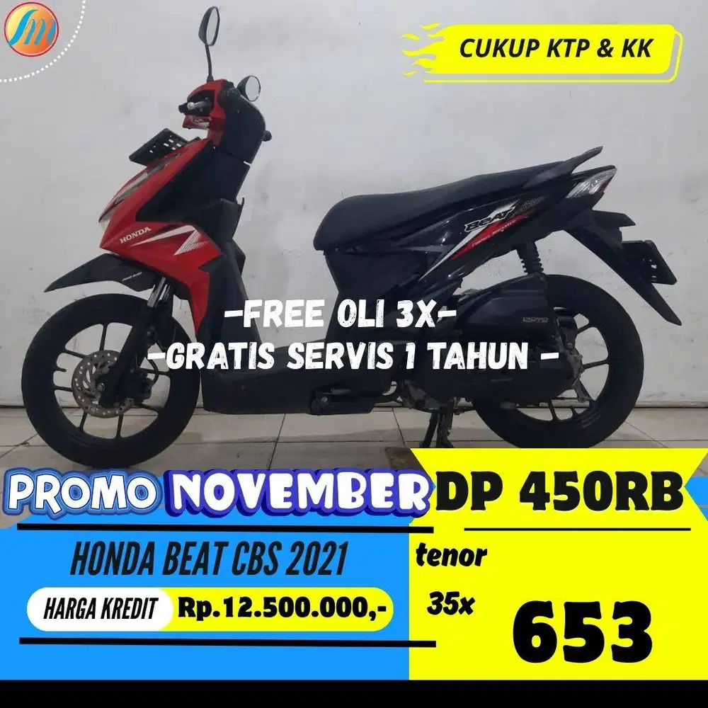 JUAL CEPAT HONDA BEAT CBS 2021 PAJAK PANJANG BERGARANSI FREE OLI