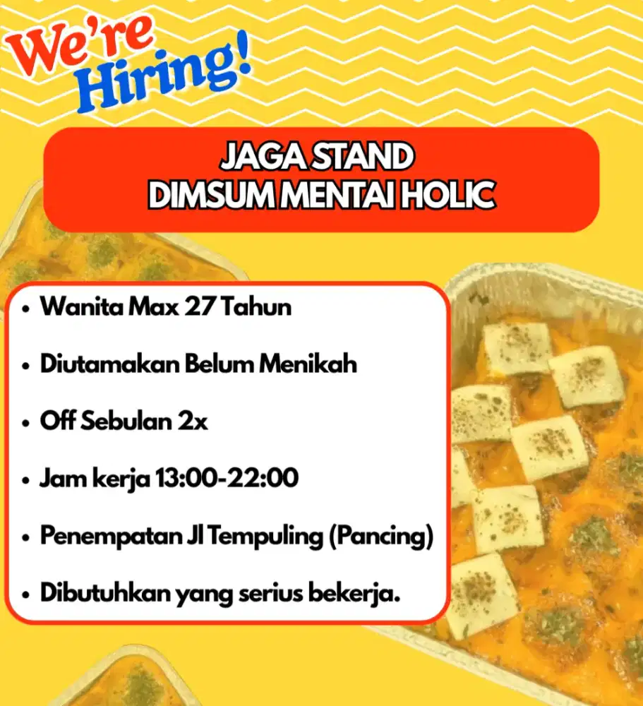 Jaga stand dimsum mentai holic