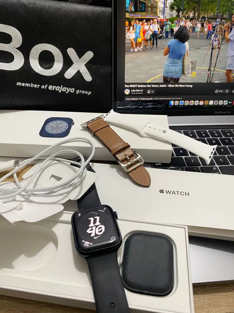 Apple Watch 8 45mm Midnight mulus like new pemakaian pribadi