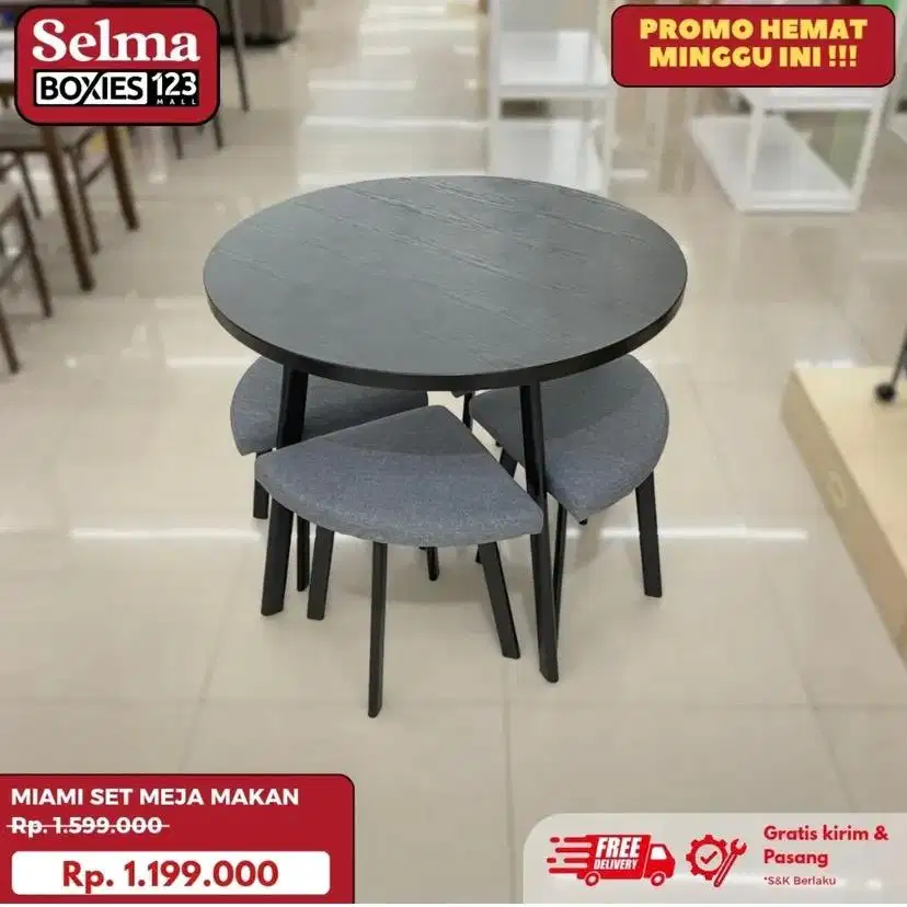 Miami meja makan set