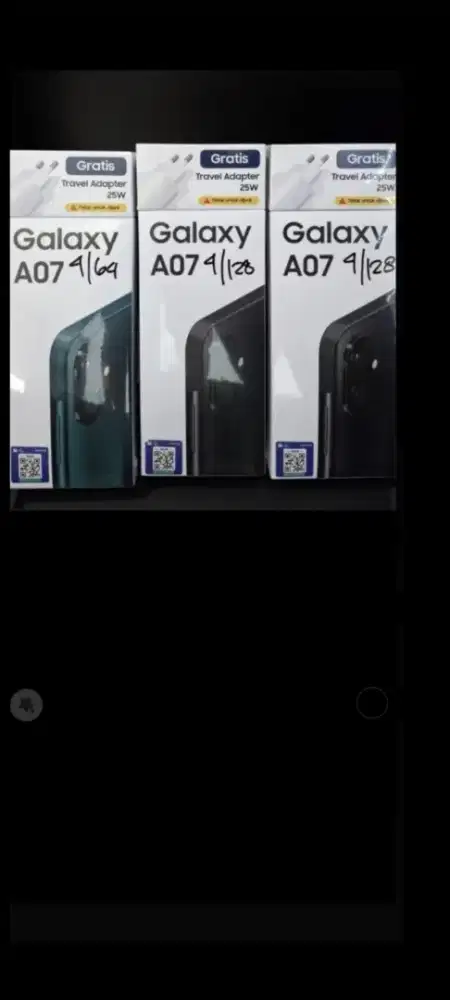 Samsung galaxy A07 ram 6gb 128gb dan4/64 garansi resmi