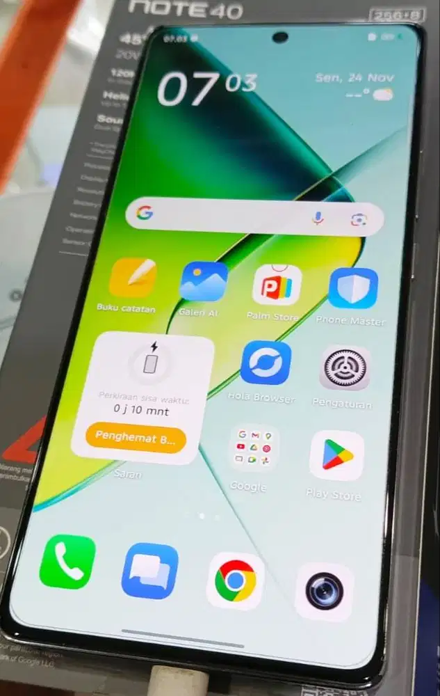 2nd Mulus Fullset Infinix Note 40 Gaming Helio G99 Wireless Charging