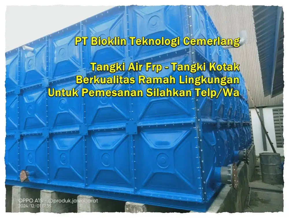 TANGKI AIR FIBERGLASS - GROUND TANK - PANEL FRP - ROOF TANK FRP