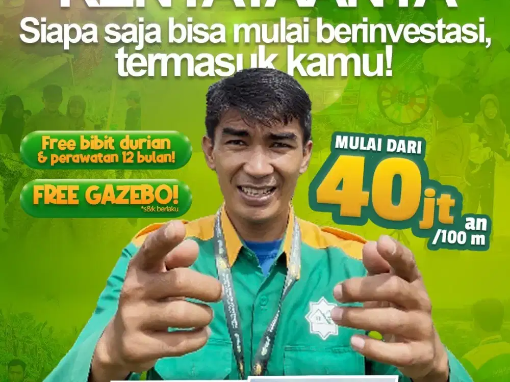 KAVLING KEBUN DURIAN DI GRANADA GANDEN VILLE TANJUNGSARI BOGOR