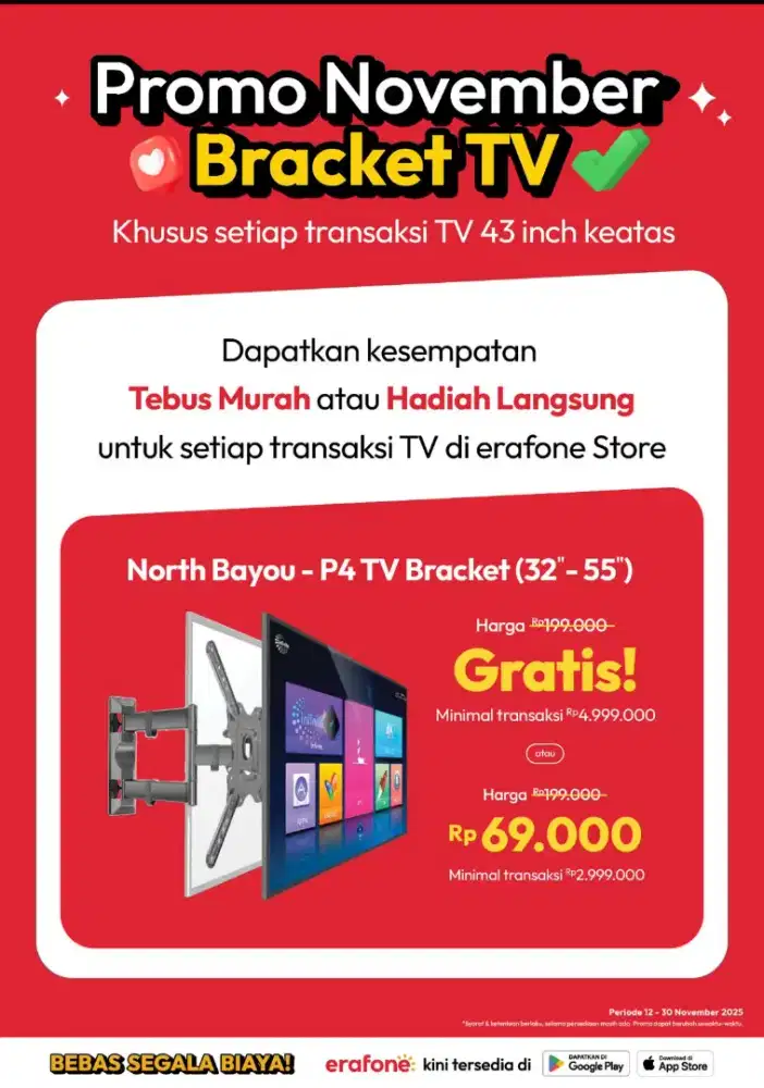 XIAOMI GOOGLE TV A PRO FREE BRACKET