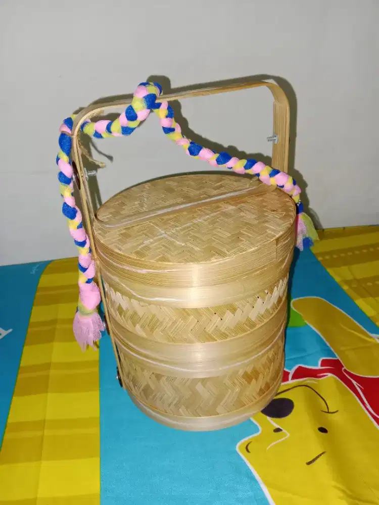 Tenong / Rantang Bambu Anyaman 3 Tingkat