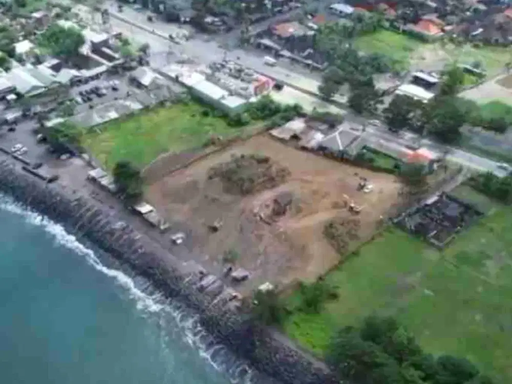 BUC Lahan los Pantai saba SHM 6 Plot zona Pariwisata cocok untuk Komplek villa restaurant atau resort