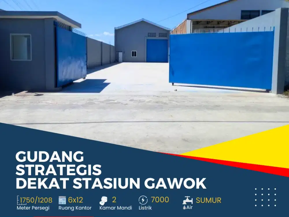Gudang Strategis Dekat Stasiun Gawok