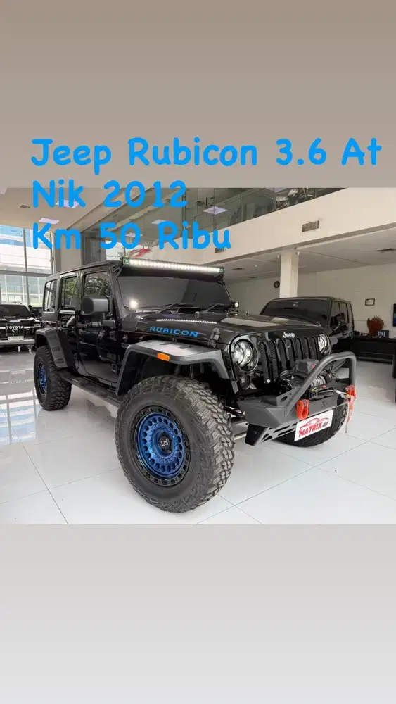 Jeep wrangler Rubicon 3.6AT Nik 2012 black on black Siap pakai