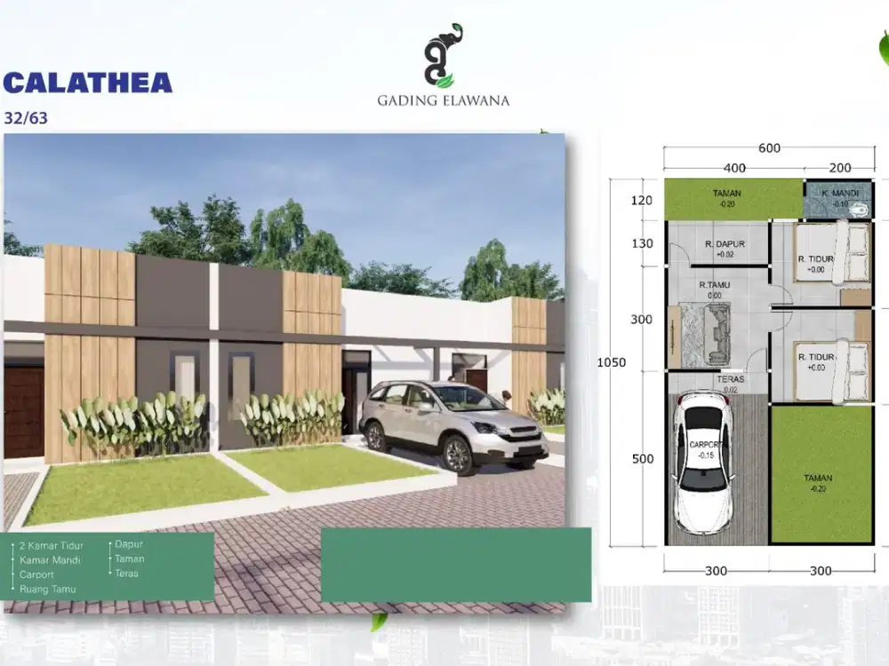 PERUMAHAN GADING ELAWANA DEKAT PINTU TOL MADIUN