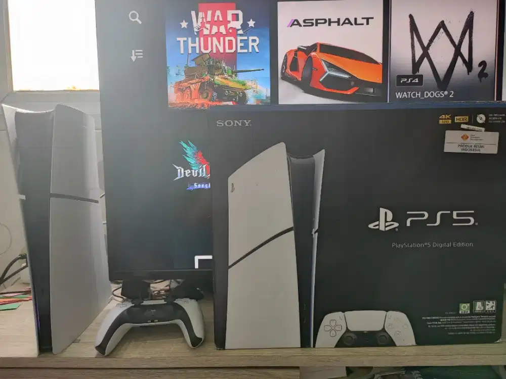 PS5 Slim digital Garansi Indo s/d 31/05/26 + FC26 + banyak game lain