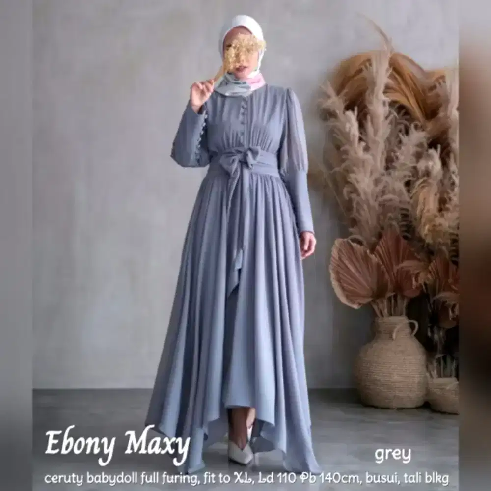 Ebony maxy gamis muslim murah elegan