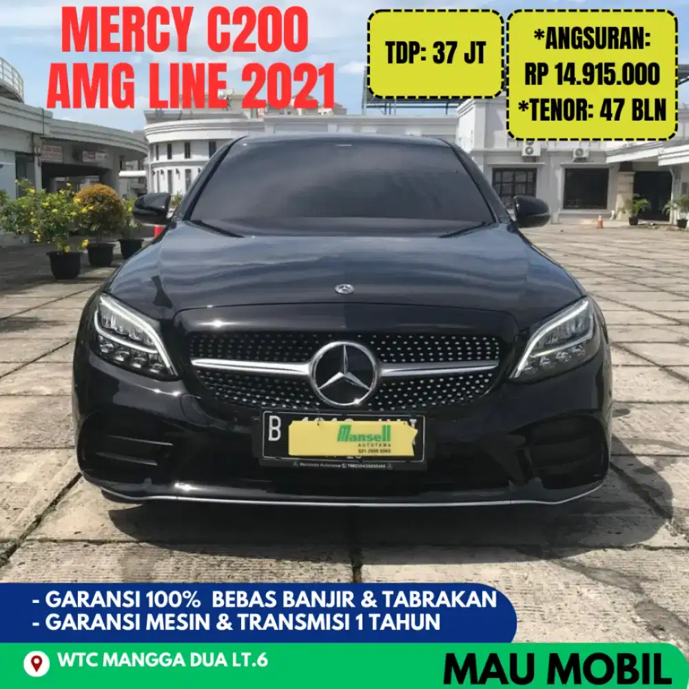 TDP 37JT KM 20rb ANTIK , Mercy C200 AMG Final Edition 2021 Hitam