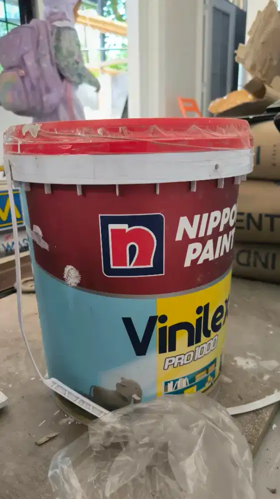 1 PAIL BARU CAT NIPPONT PAINT VINILLEX PRO 1000 WARNA SOFT TISU