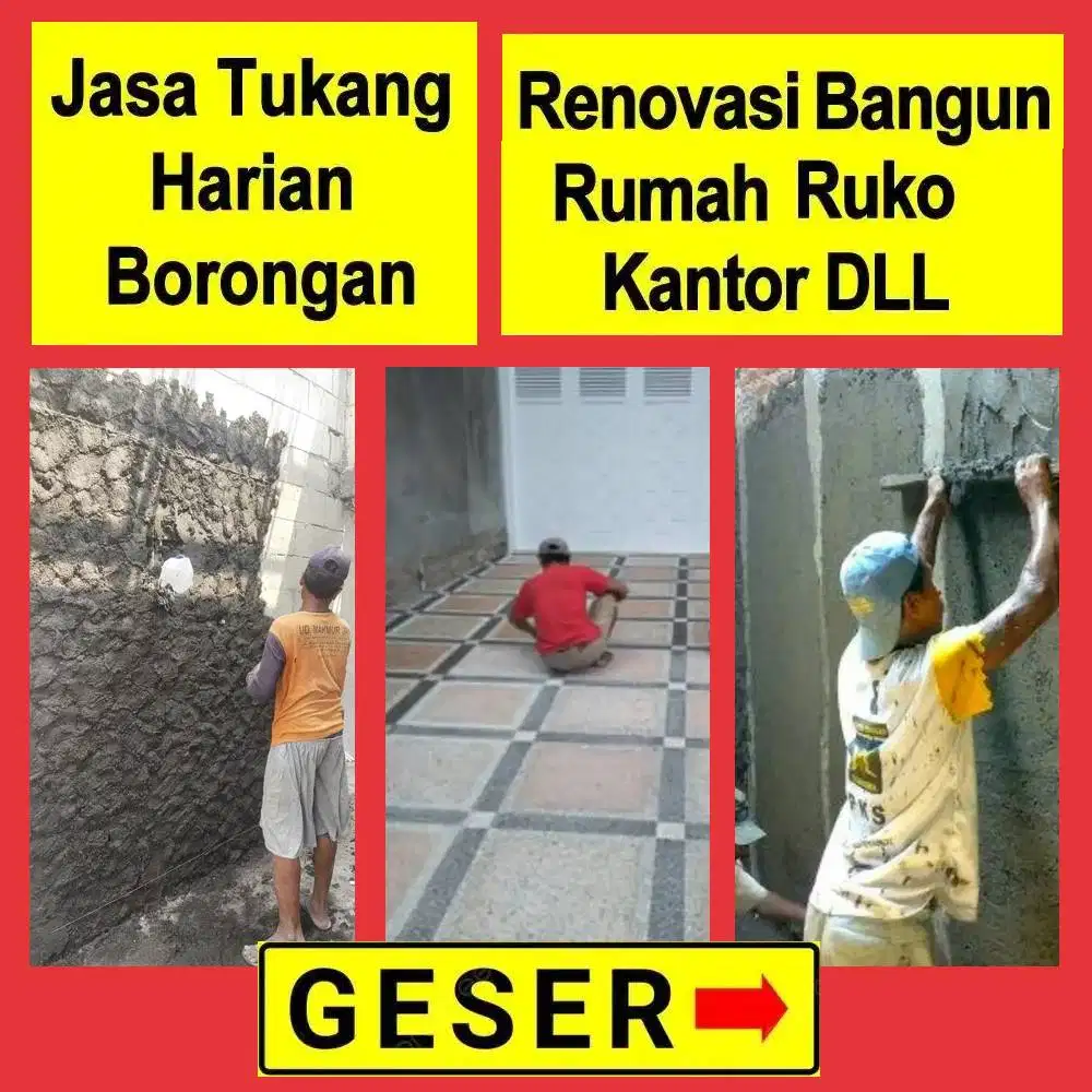TUKANG CAT Bangunan Harian Borongan KERAMIK TALANG PLAPON TEMBOK PAGAR
