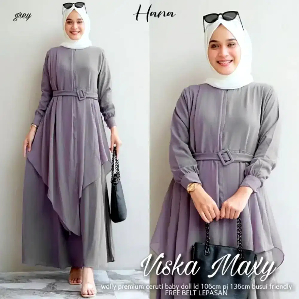 Viska maxy gamis muslim wanita murah