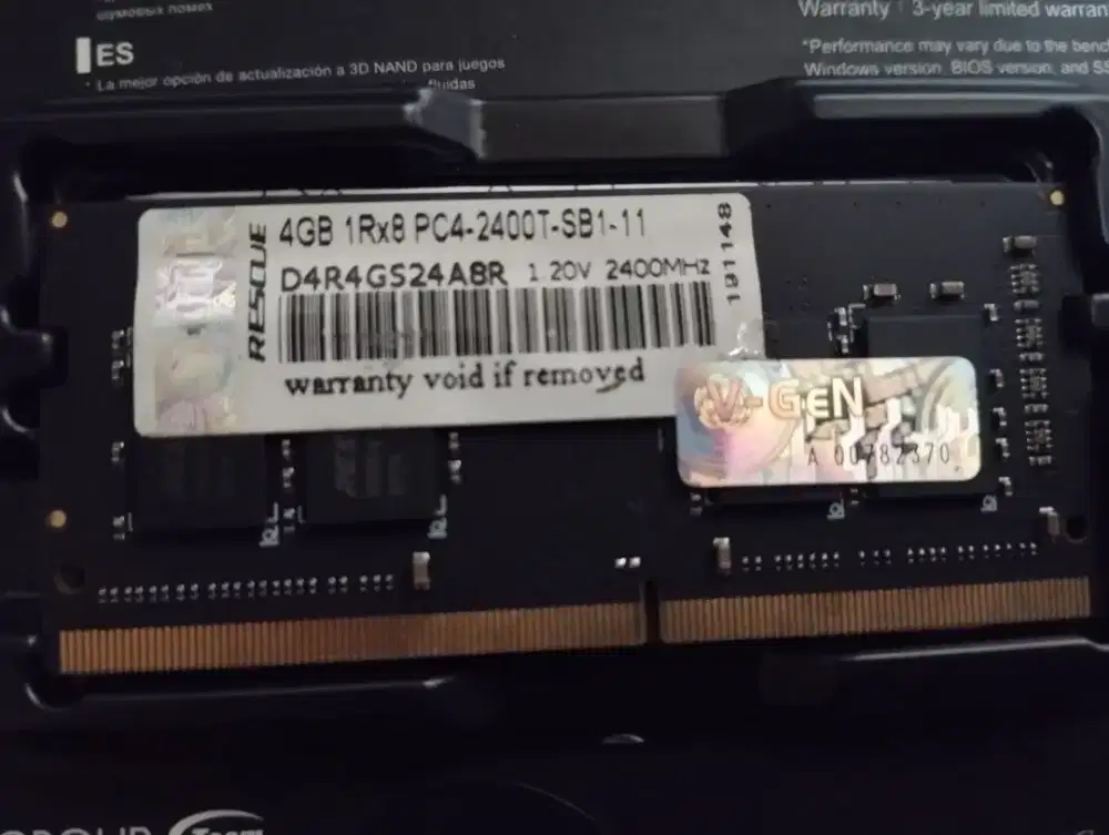 V-Gen Rescue RAM SODIMM DDR4 4 GB 2400 Mhz