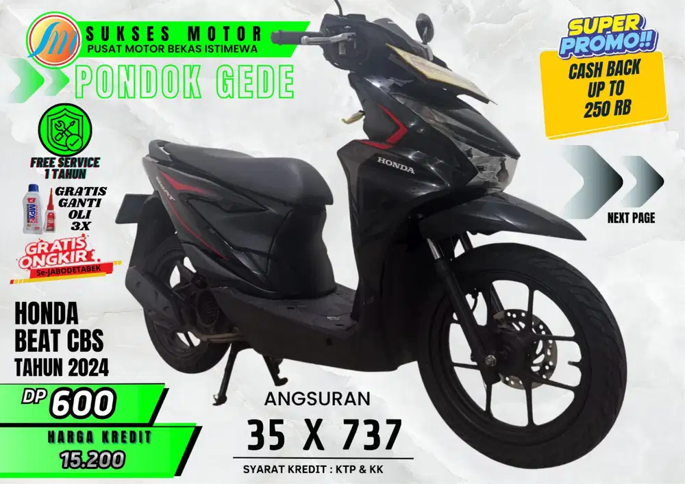 BEAT CBS TH 2024 DP RINGAN ANGS MURAH PROSES CEPAT ADA GARANSINYA