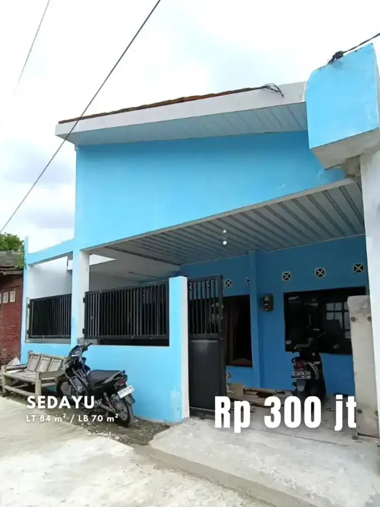 Dijual Rumah Biru Lingkungan Perumahan di Argomulyo  Sedayu