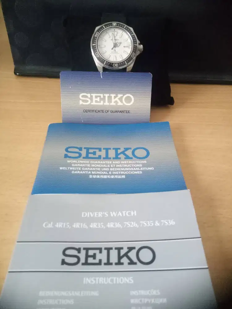 Di Jual Jam Tangan Seiko KIng Samurai Putih SRPE37K1