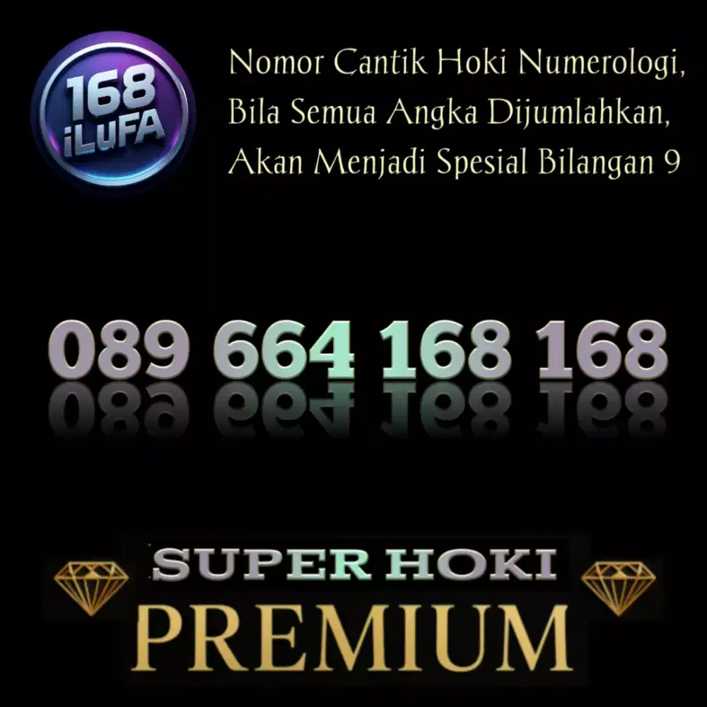 Nomor Cantik Premium Super Hoki Exsclusive Three Indosat Spesial 168
