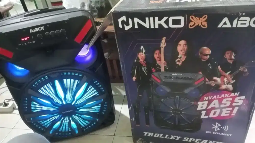 Speaker Aktif Bluetooth Karaoke Niko Aibot 15inc Baru