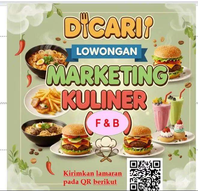 Dicari lowongan Bagian Penjualan Kuliner F&B