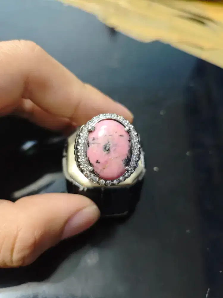Cincin Eropa Perak Red Borneo