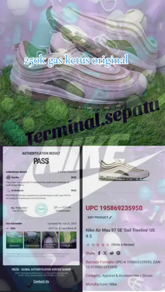 Nike af 1 SE sail treeline size 43