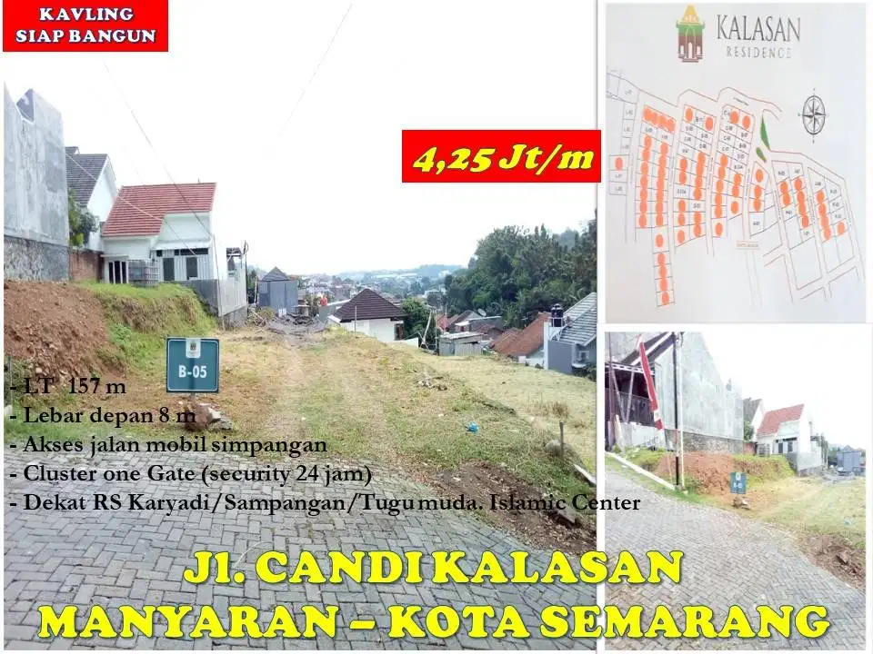 Tanah Siap Bangun Jl Candi Kalasan Manyaran Semarang dekat RS Karyadi