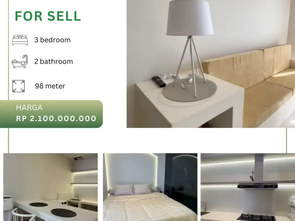 Dijual Apartement Cosmo Mansion 3BR Full Furnished Lantai Tinggi