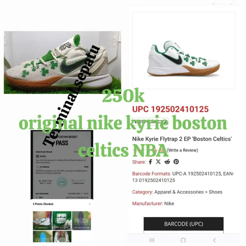 Nike kyrie flytrap  boston celtic size 43