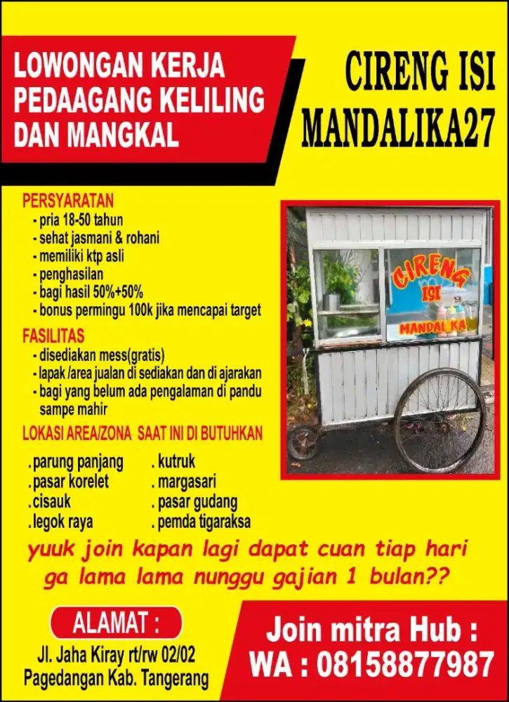 loker dagang keliling