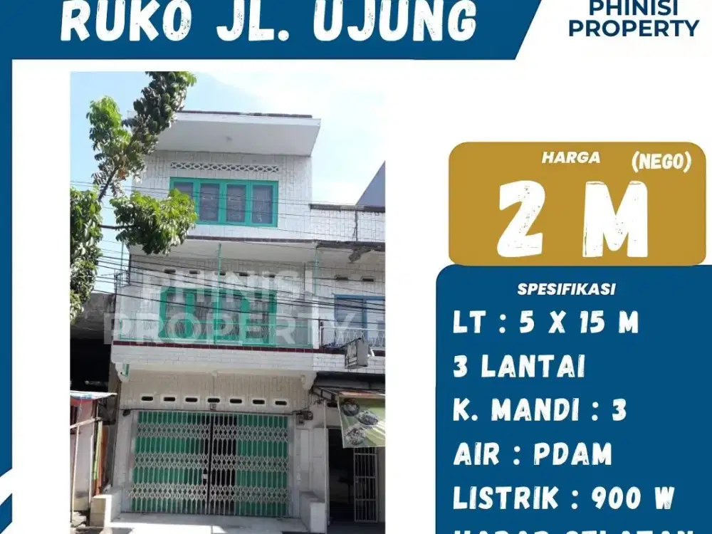 DIJUAL RUKO 3 LANTAI MURAH DI JALAN UJUNG