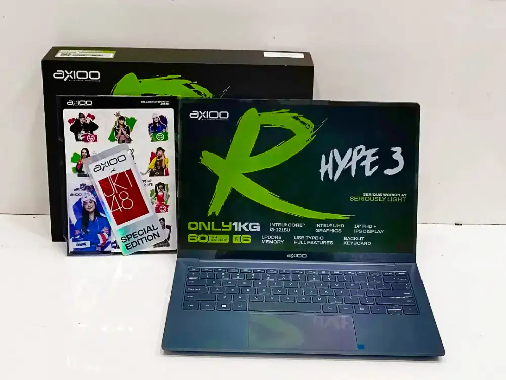 Like new axioo hype r3 intel core i3 gen 12 ram 12 gb ssd 512 gb