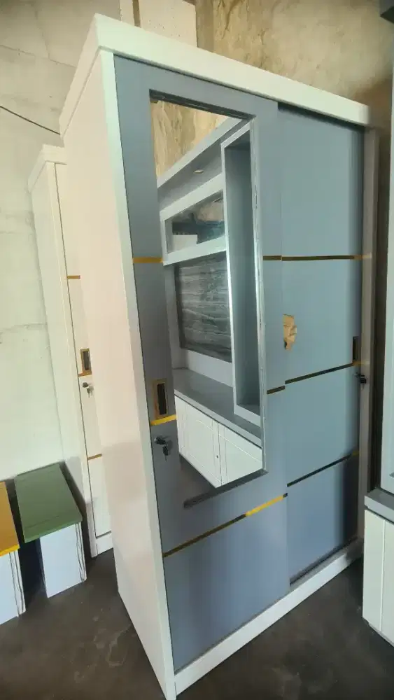 Lemari minimalis semi duko siap pakai bahan kokoh baru