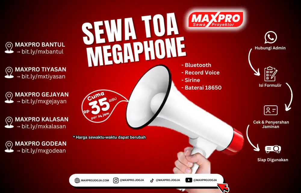 Sewa Megaphone TOA MAXPRO JOGJA rental