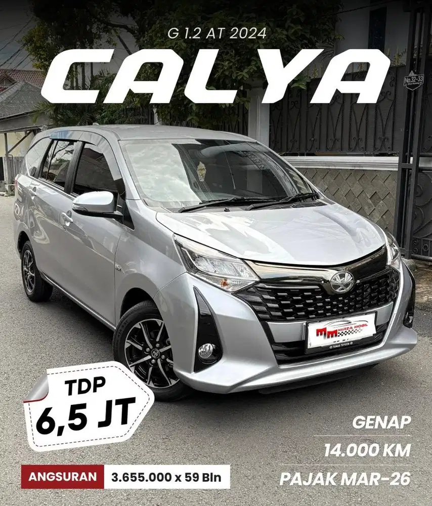 TDP 6,5 JUTA FREE ETOLL | Toyota All New Calya G 1.2 AT 2024 Silver
