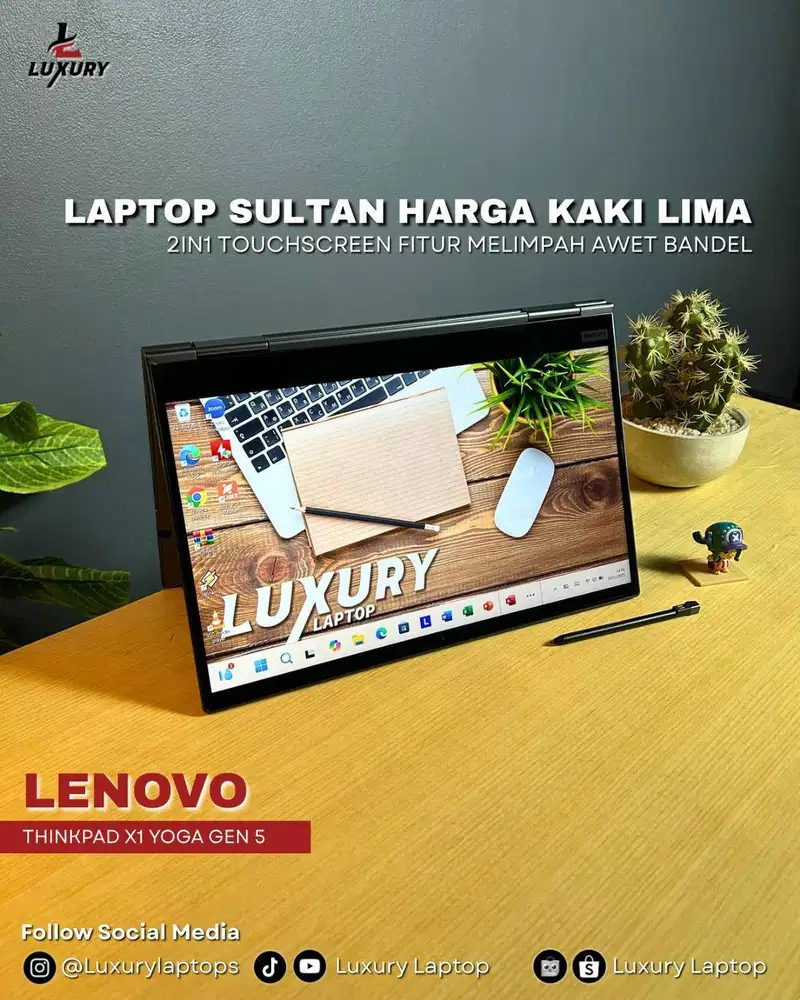LAPTOP LENOVO THINKPAD X1 YOGA GEN 5 2IN1 TOUCHSCREEN MURAH BU SSD RAM